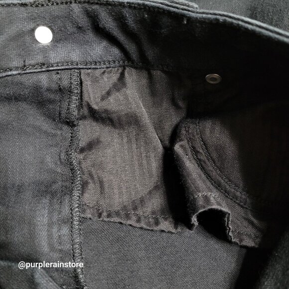 Talbots Jeans 4 P Straight Leg High Rise Tummy Control Black Wash Stretch Denim - Picture 3 of 11